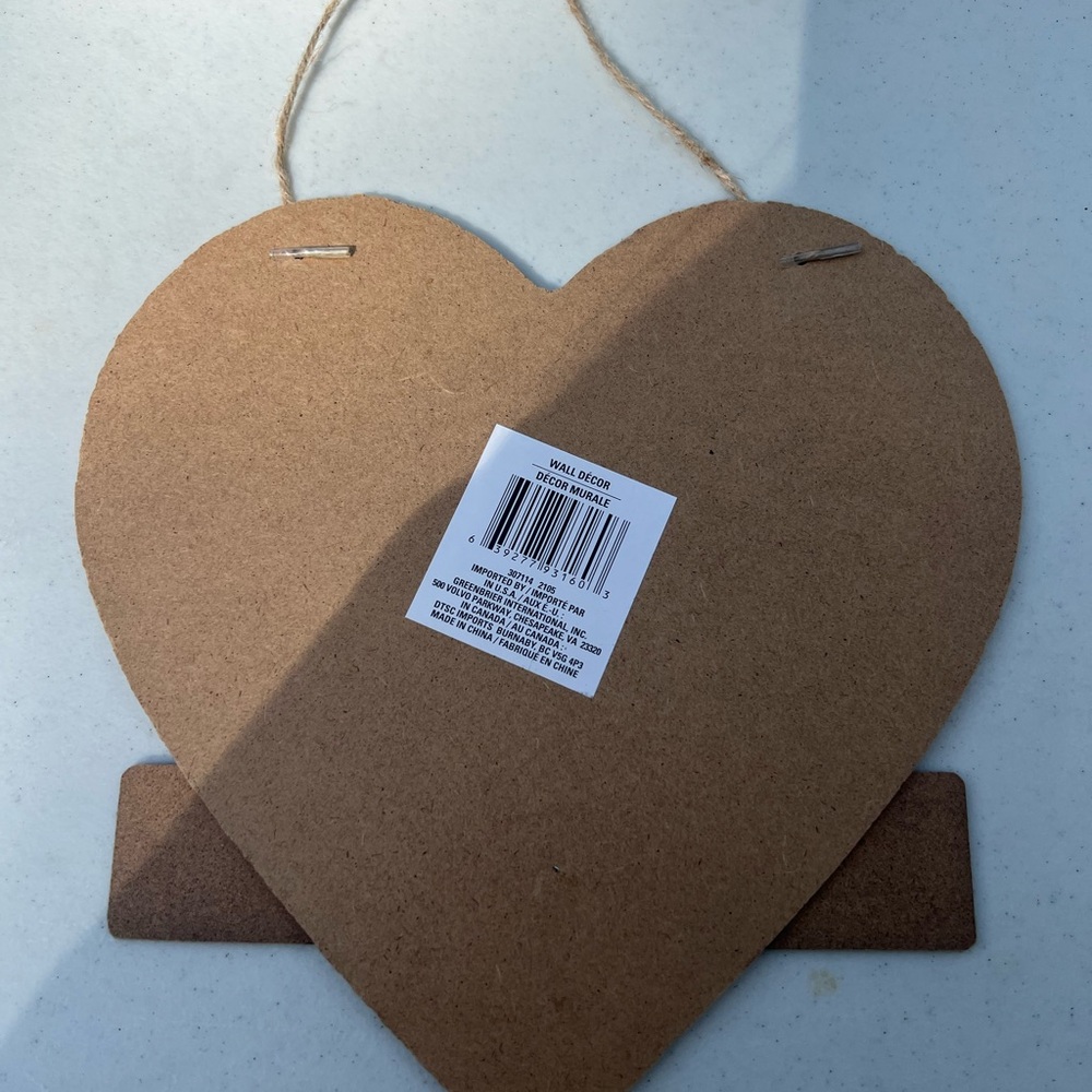 Heart-Shaped WiFi Password Sign - Brown and Black - Picture 2 of 2